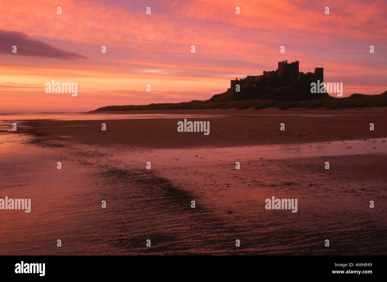 Il castello di Bamburgh Northumberland Foto Stock