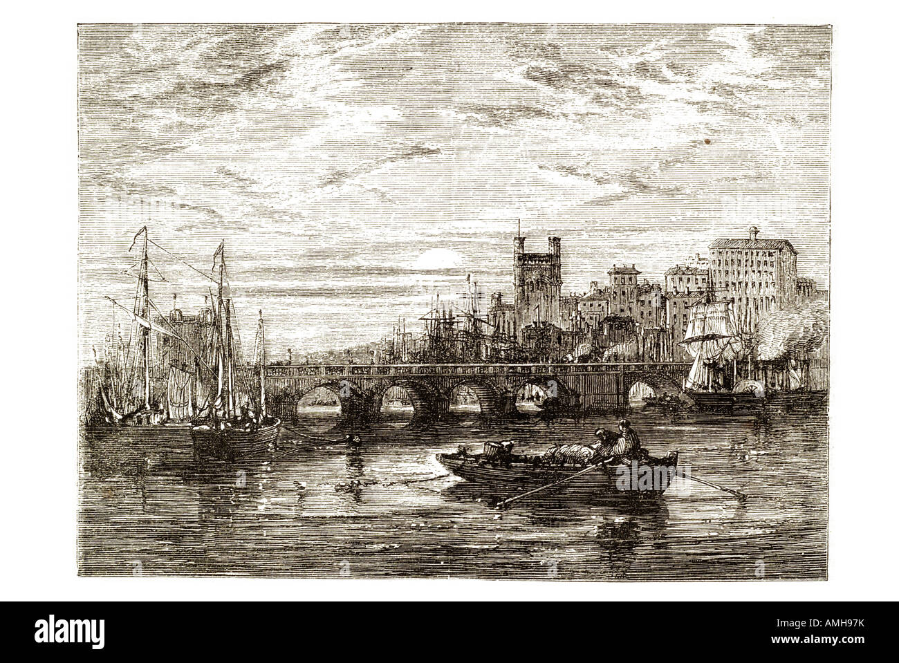 Limerick Luimneach città irlandese contea sedile County Limerick provincia Munster Irlanda fiume Shannon centro nave a vela rowin Foto Stock