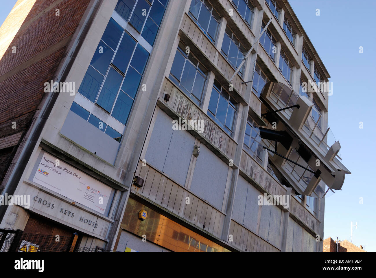 Girare il posto su una controversa un milione di pound art project nel centro di Liverpool per artista Richard Wilson Foto Stock