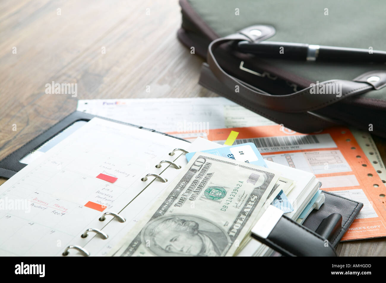 Azienda,diario,soldi,carta moneta,valuta estera, Foto Stock