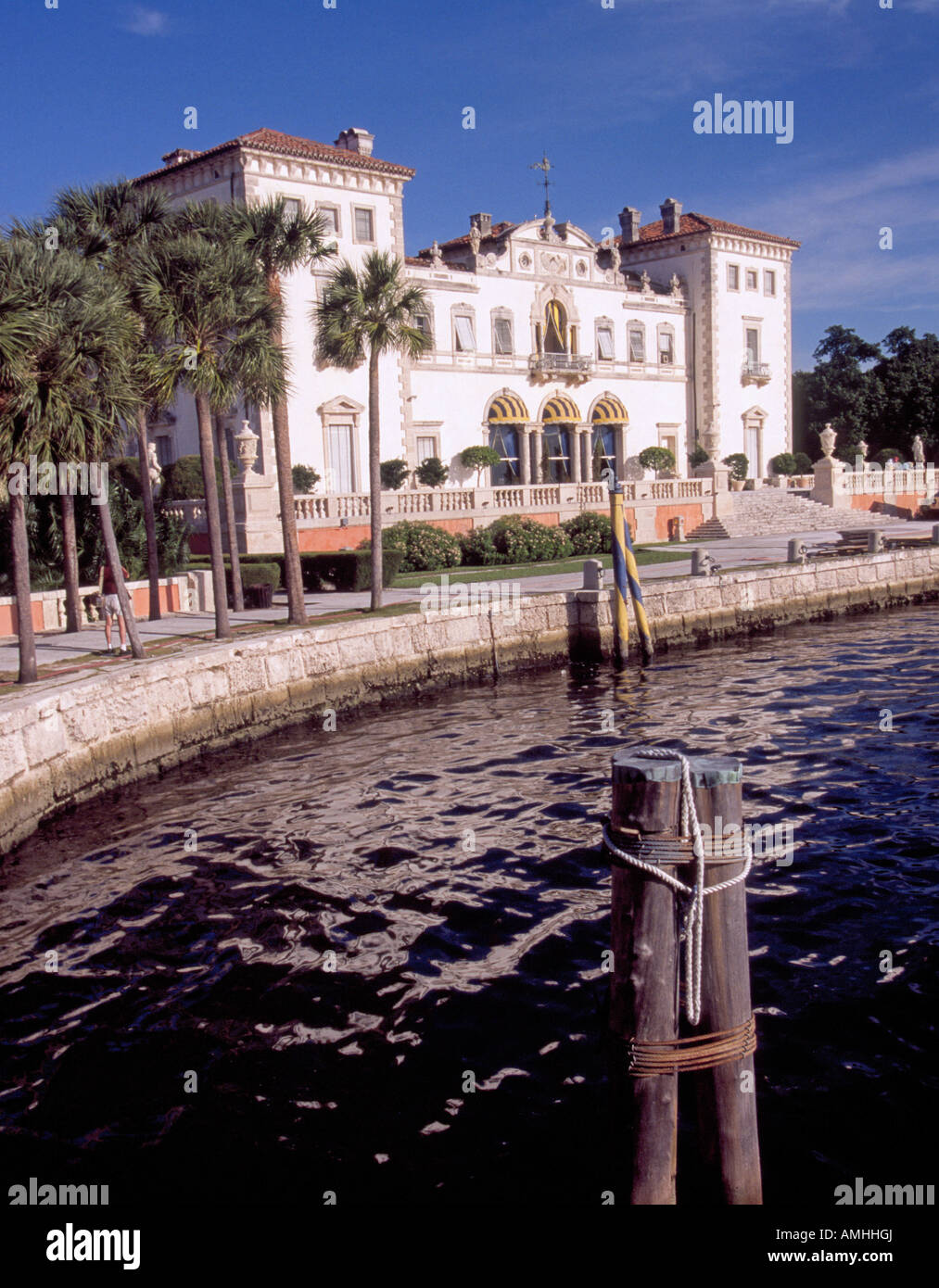 USA FLORIDA la storica Vizcaya Mansion in Miami Foto Stock