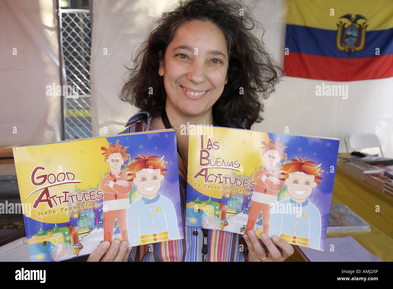 Miami Florida,Book Fair International,shopping shopper shopper shopping negozi mercati di mercato di acquisto di vendita, negozio al dettaglio negozi business busi Foto Stock