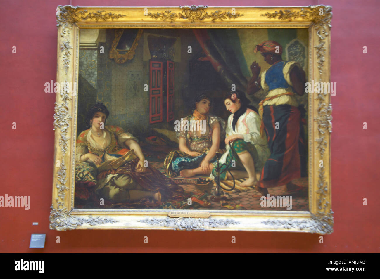 Le Donne di Algeri nel loro appartamento da Eugene Delacroix 1834 presso il Museo del Louvre Parigi Francia Olio su tela Foto Stock