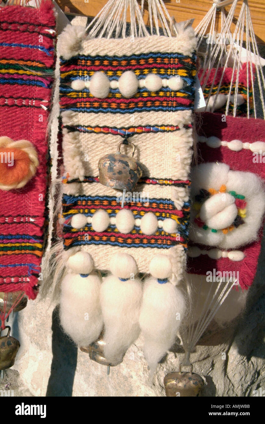 Appendere tessili Bulgaria Repubblica Popolare Narodna Republika Bulgariya penisola balcanica in Europa Foto Stock