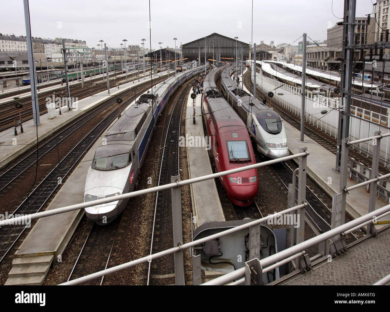 La stazione ferroviaria Gare du Nord, Parigi, Francia Foto Stock