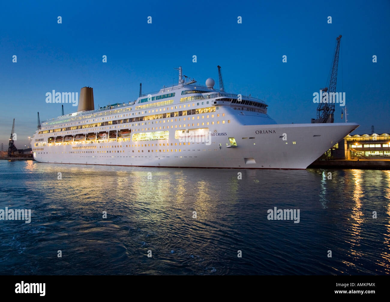 Oriana in nave da crociera Dock a Southampton Regno Unito Foto Stock
