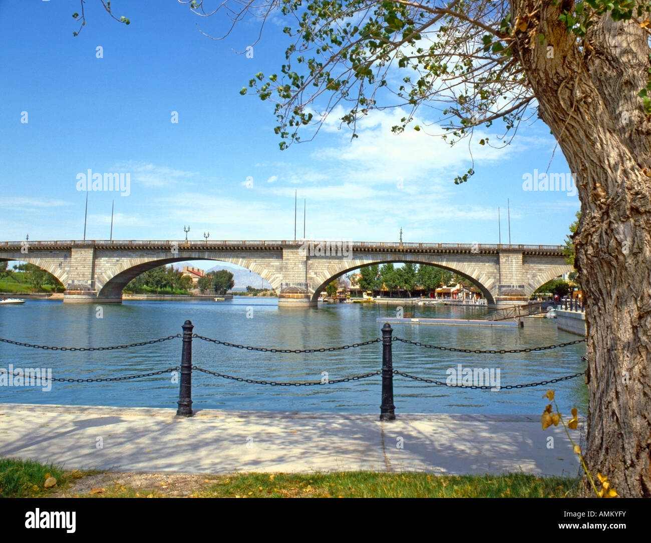 Il vecchio ponte di Londra, ricostruito in Lake Havasu City, Arizona, Stati Uniti d'America Foto Stock