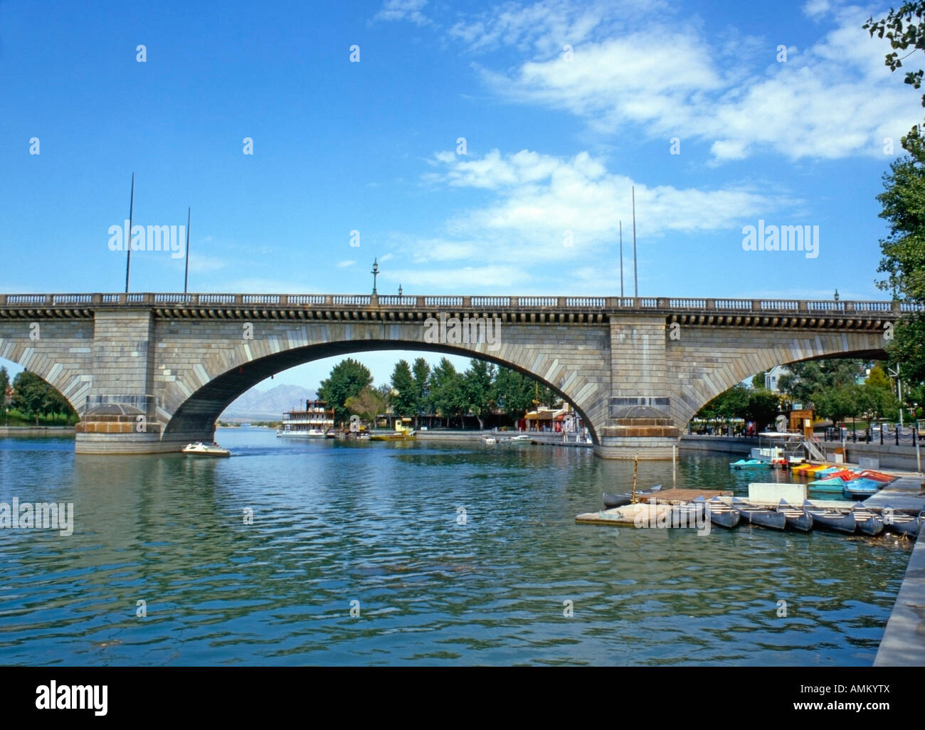 Il vecchio ponte di Londra, ricostruito in Lake Havasu City, Arizona, Stati Uniti d'America Foto Stock