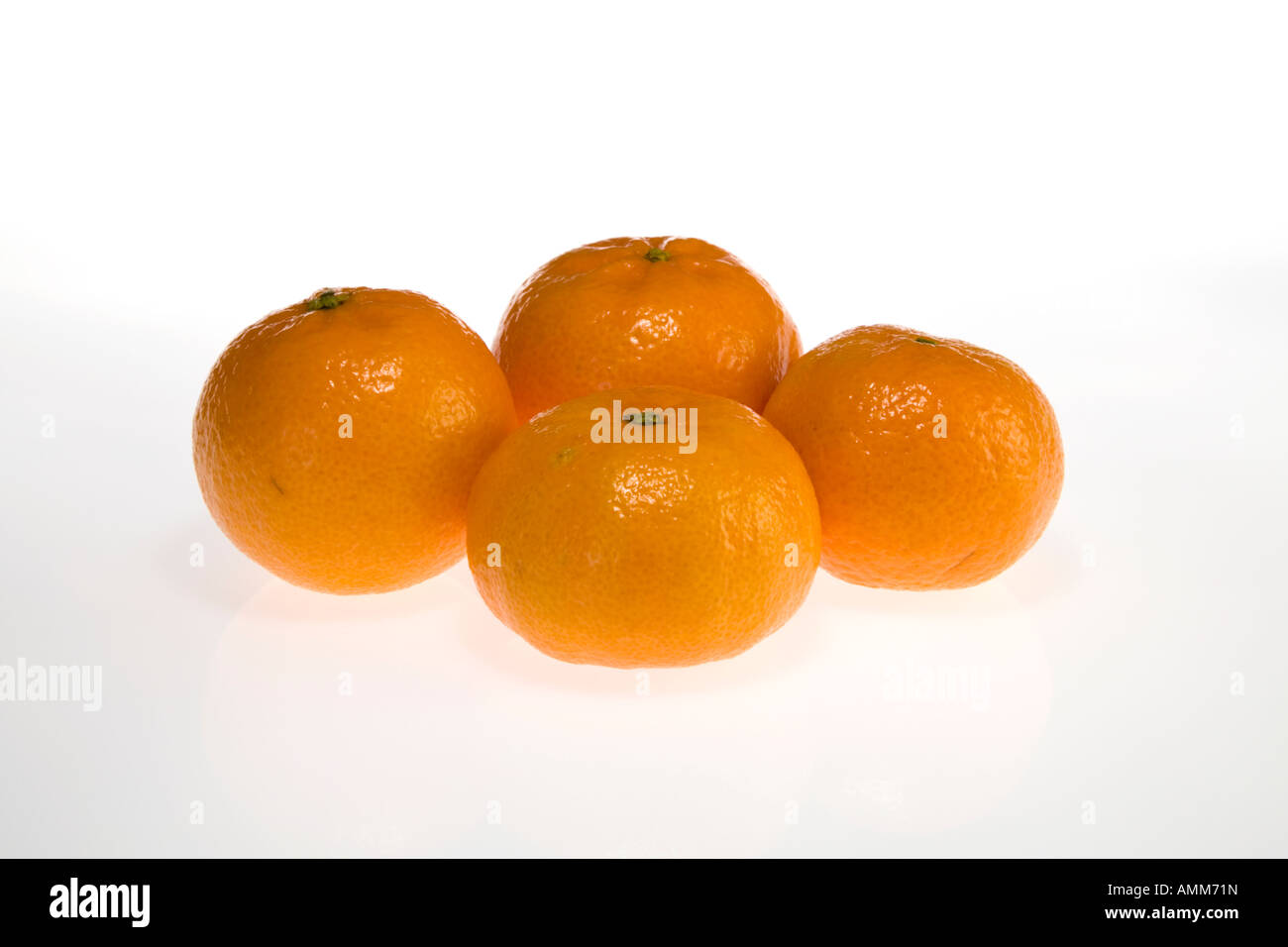 Quattro le clementine Foto Stock