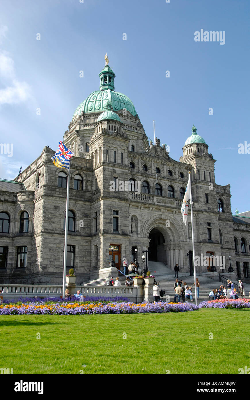 Gli edifici del Parlamento europeo all'Assemblea Legislativa Victoria British Columbia BC Canada neo barocco architetto Francesco Rattenbury Foto Stock