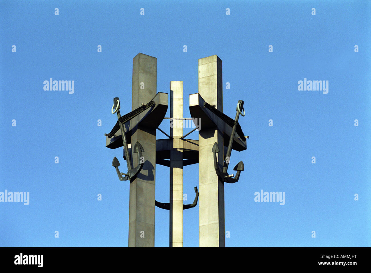 Monumento ai Caduti i lavoratori del cantiere di 1970 a Danzica, Polonia Foto Stock