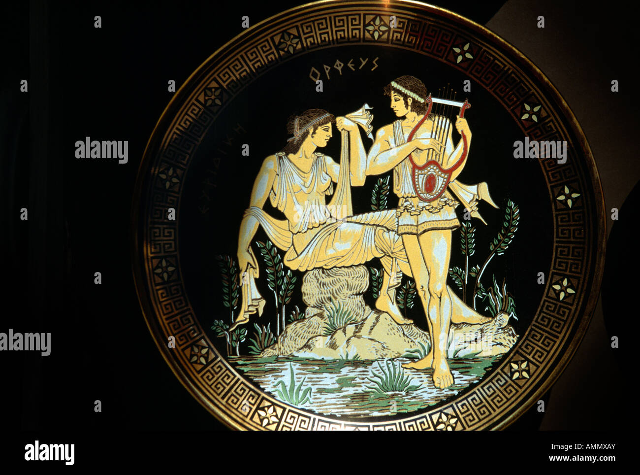 Rodi Grecia mito sulla piastra Orpheus Foto Stock