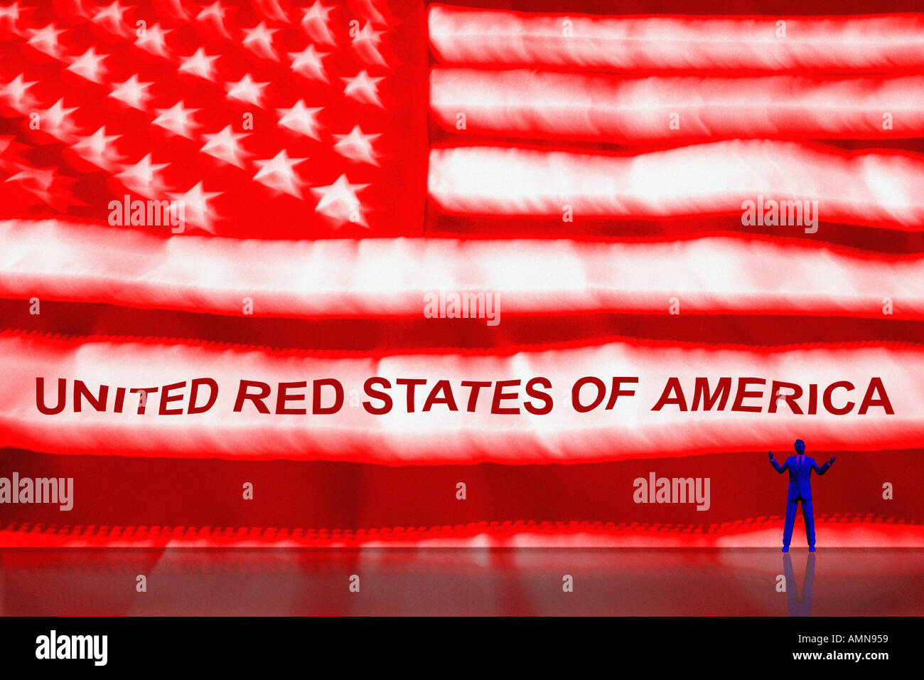 Regno Rosso di stati d'America Foto Stock