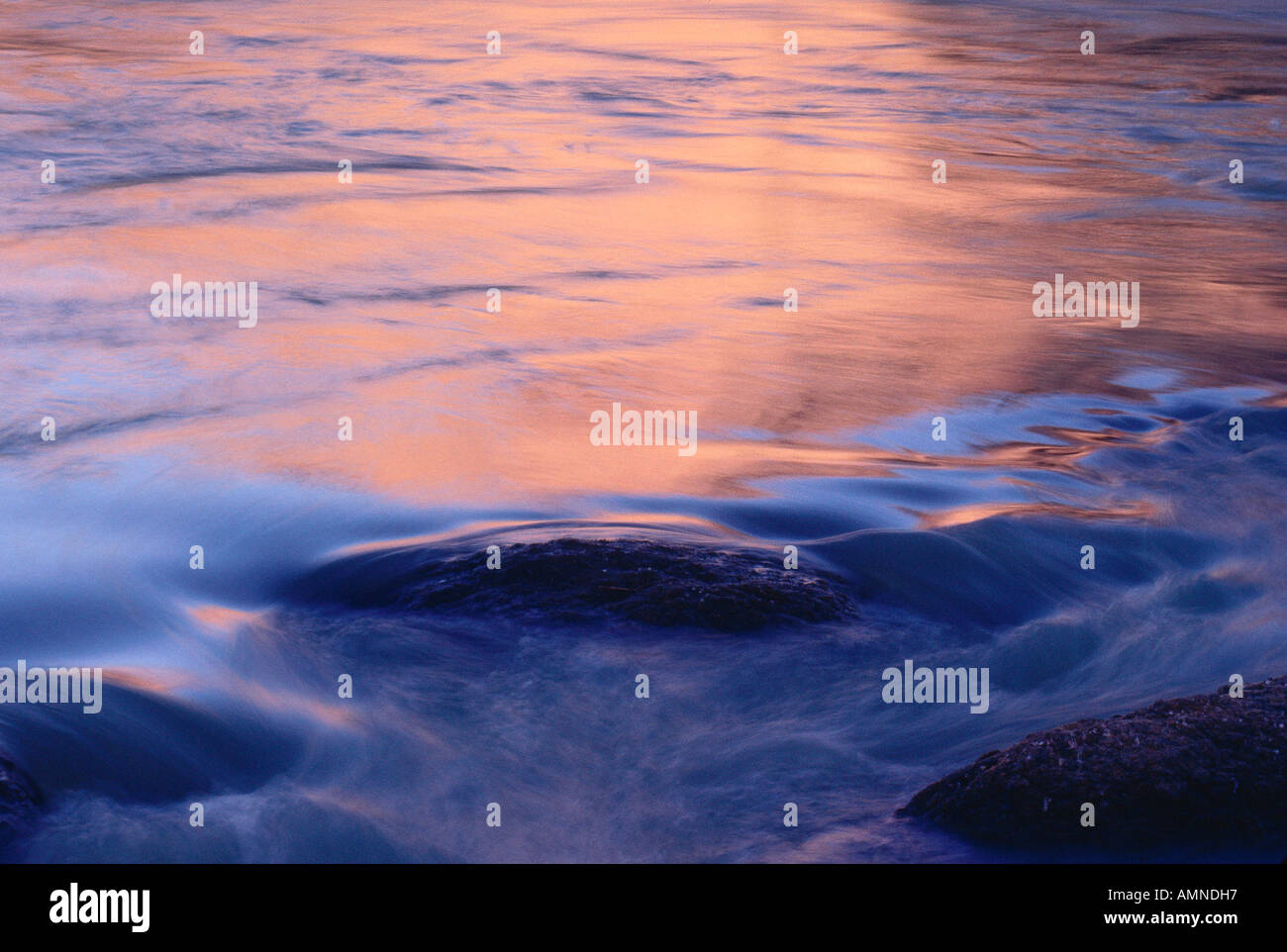 La luce riflessa sull'acqua, Sud Africa Foto Stock