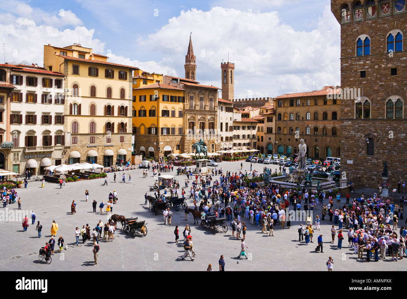 Piazza della Signoria, Firenze, Italia Foto Stock