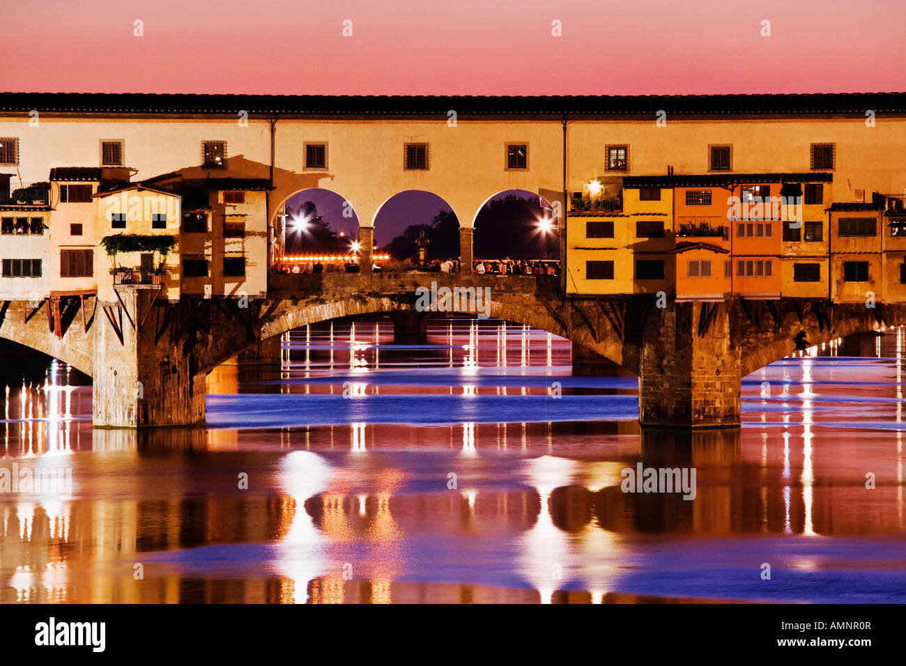 Il fiume Arno, Firenze, Italia Foto Stock