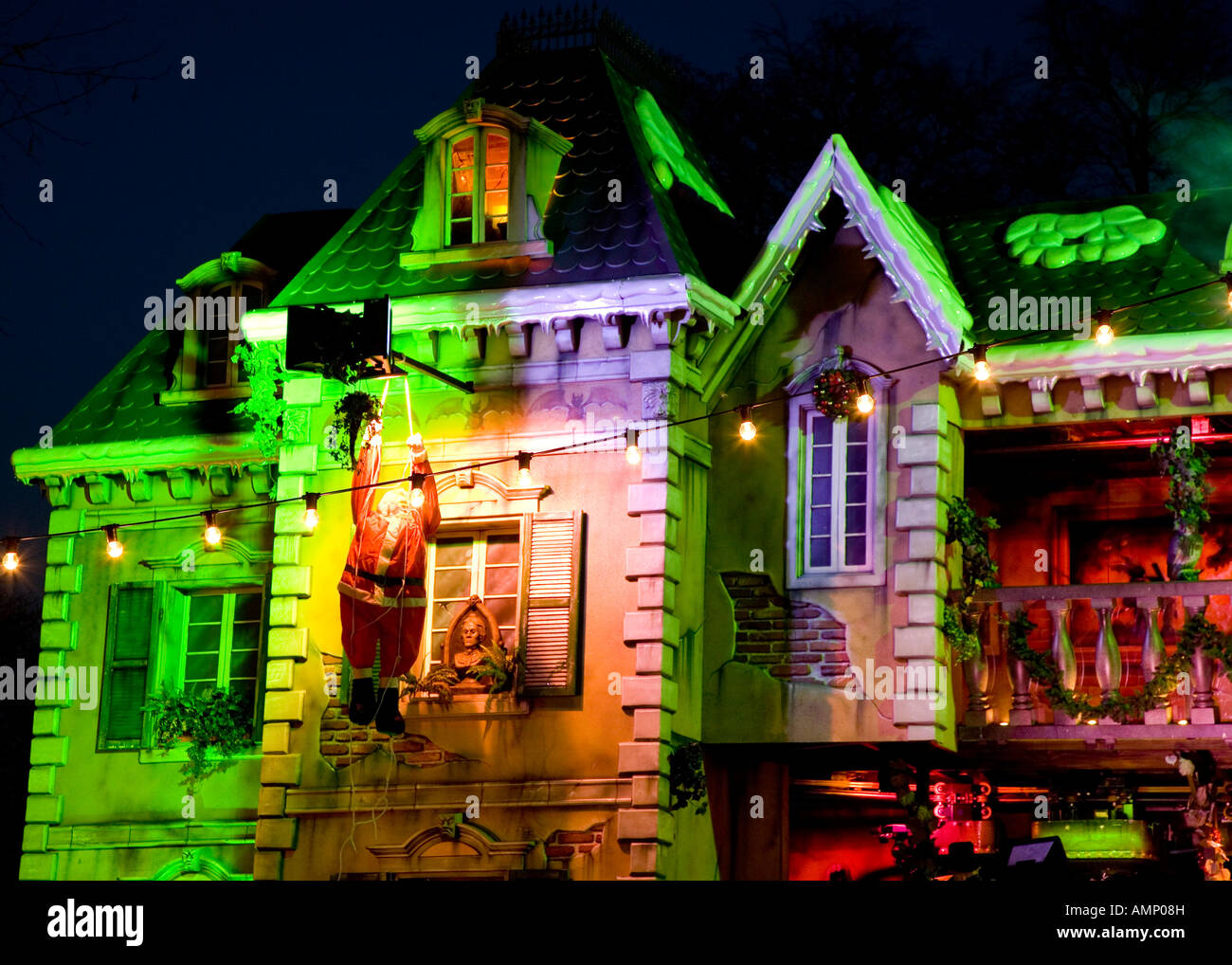 Haunted House a Hyde park inverno Funfare London UK Europa Foto Stock