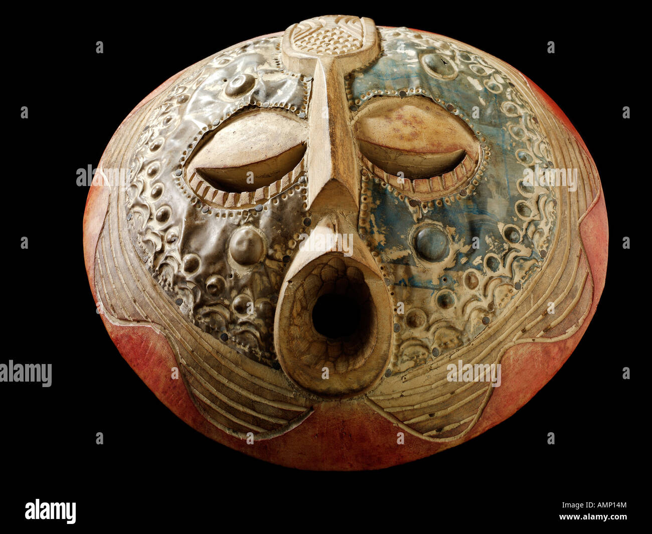 Etnica africana tradizionale maschera. Arte e artigianato. Foto Stock