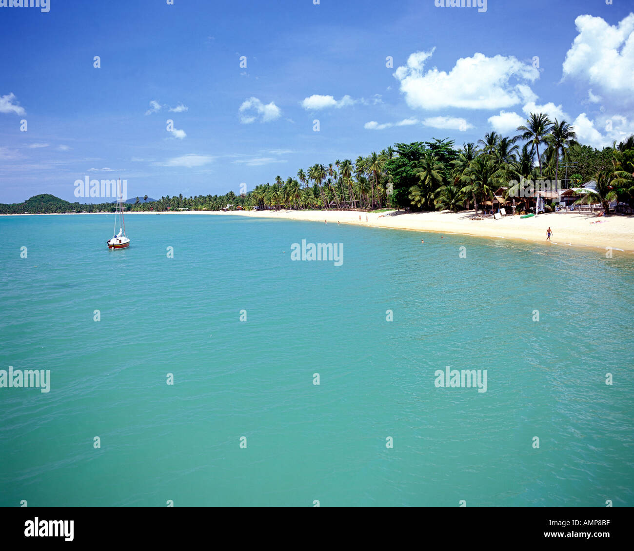 Hat Mae Nam Beach a Koh Samui in Thailandia. Foto Stock