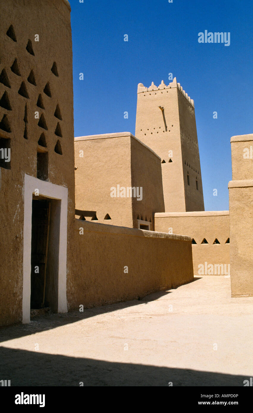 Il fango esterno della casa Arabia Saudita Foto Stock