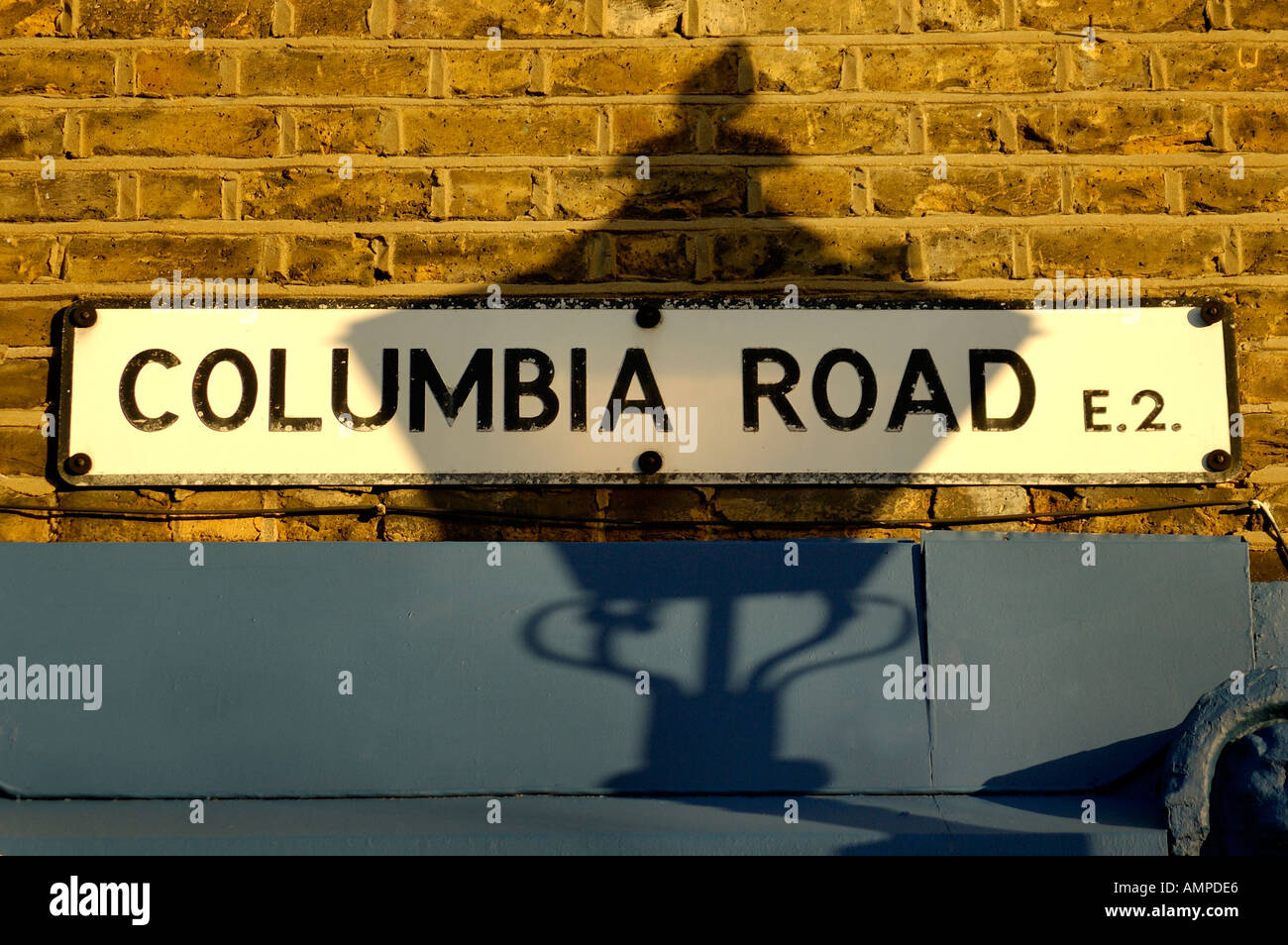 Columbia Road Sign Hackney East London Foto Stock
