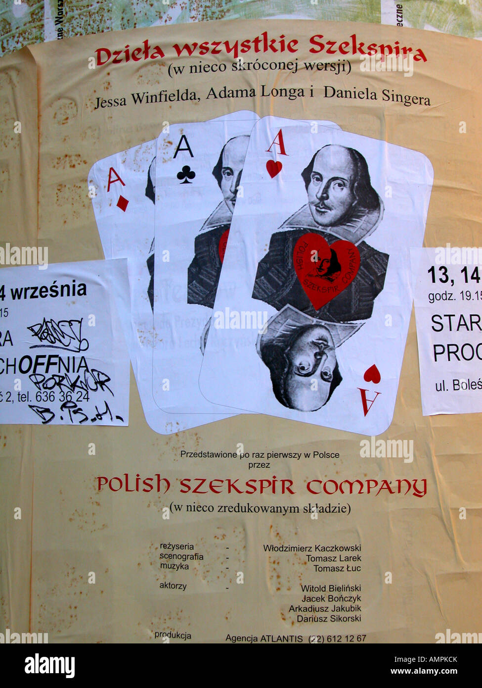 Poster per il polacco shakespeare compamy in Varsavia POLONIA Foto Stock