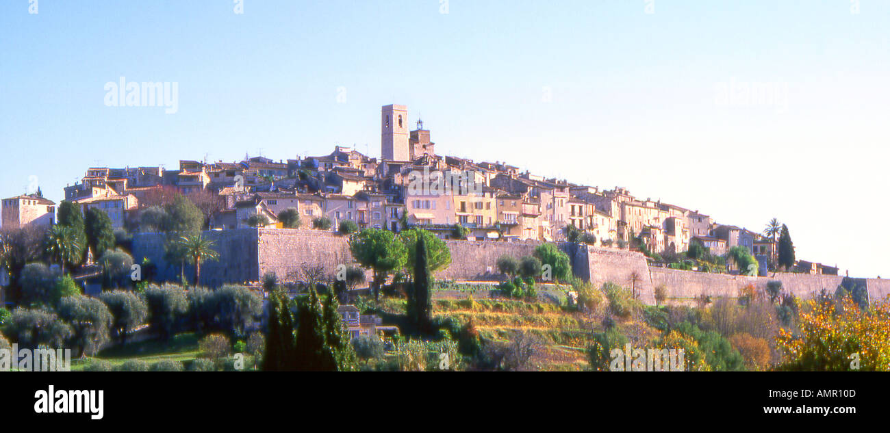 Vista di St Paul Du Vence Cote d Azur Francia Foto Stock