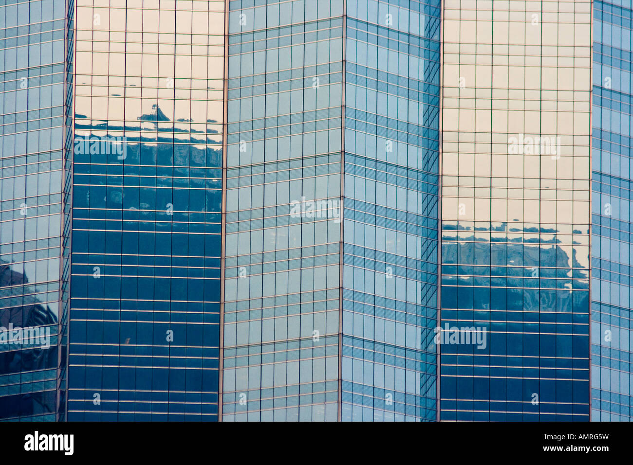 Primo piano Dettaglio del Centro edificio grattacielo Hong Kong SAR Foto Stock