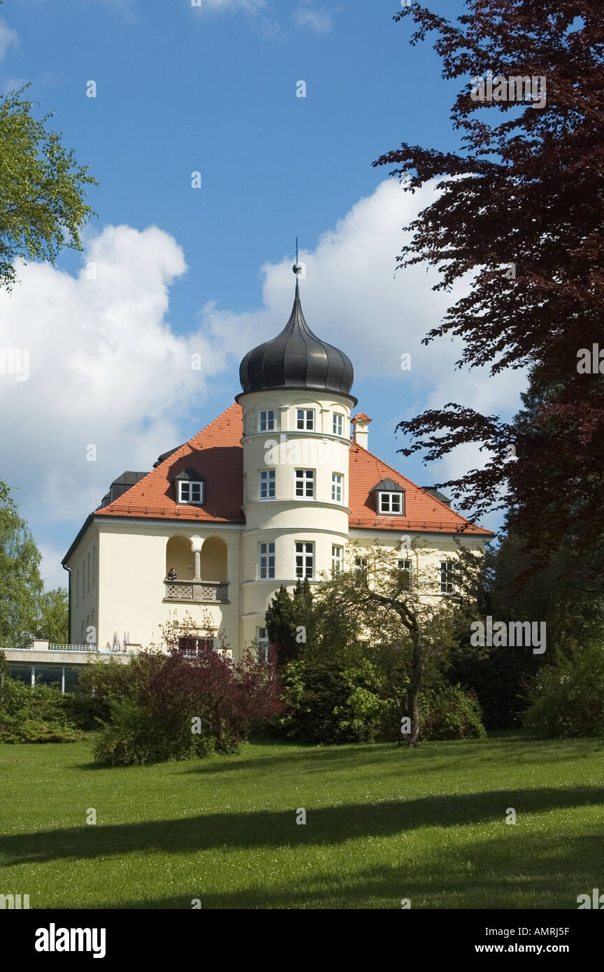 Bad Heilbrunn bei Bad Tölz Toelz Seidlvilla erbaut von Gabriel von Seidl Oberbayern Deutschland Bad Heilbrunn vicino a Bad Toelz Foto Stock