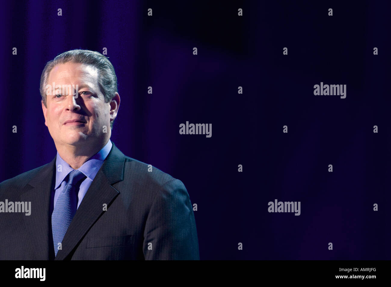 Al Gore sul palcoscenico del Premio Nobel per la pace in concerto a Oslo, Norvegia. (Foto di Scott London) Foto Stock