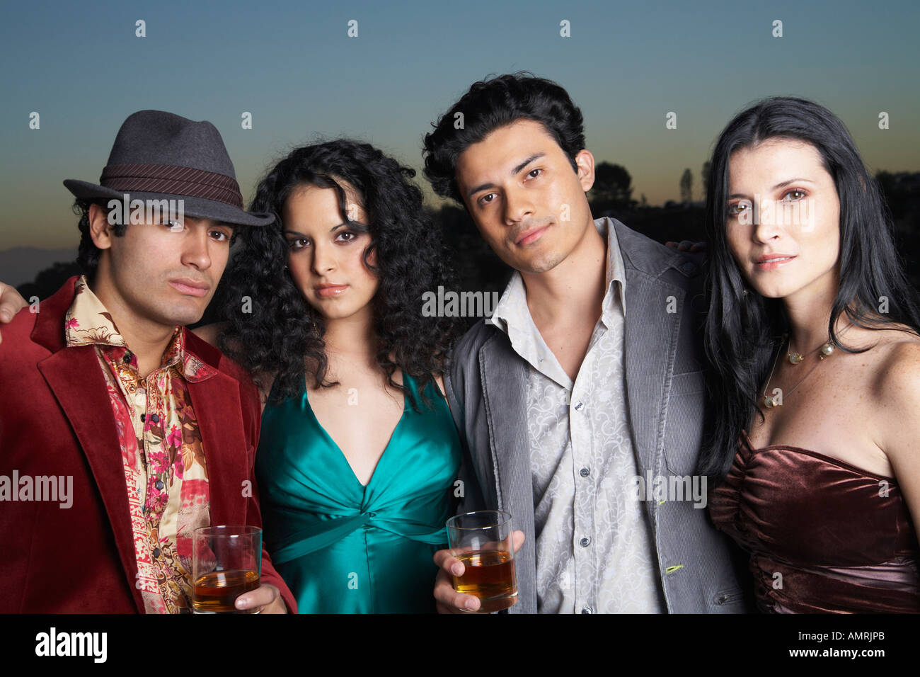 Ritratto di coppie all'aperto Foto Stock