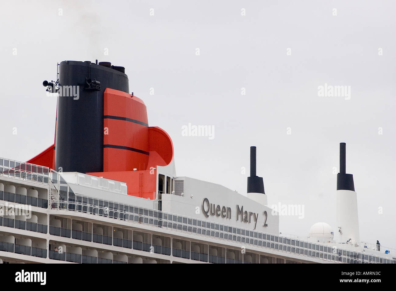 I dettagli sulla nave da crociera Queen Mary 2 Foto Stock