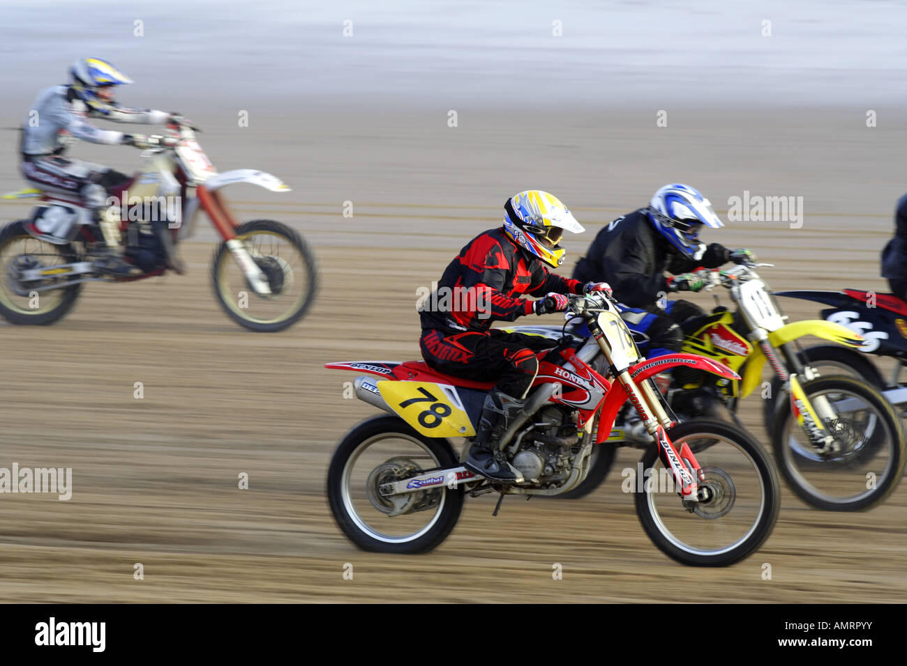 Moto Racing di sabbia a Mablethrope Foto Stock