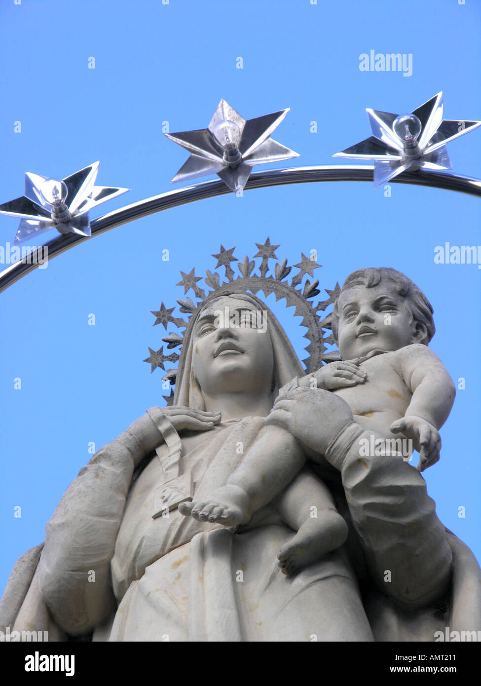 La madre e il Bambino icona religiosa a Gozo Malta Foto Stock