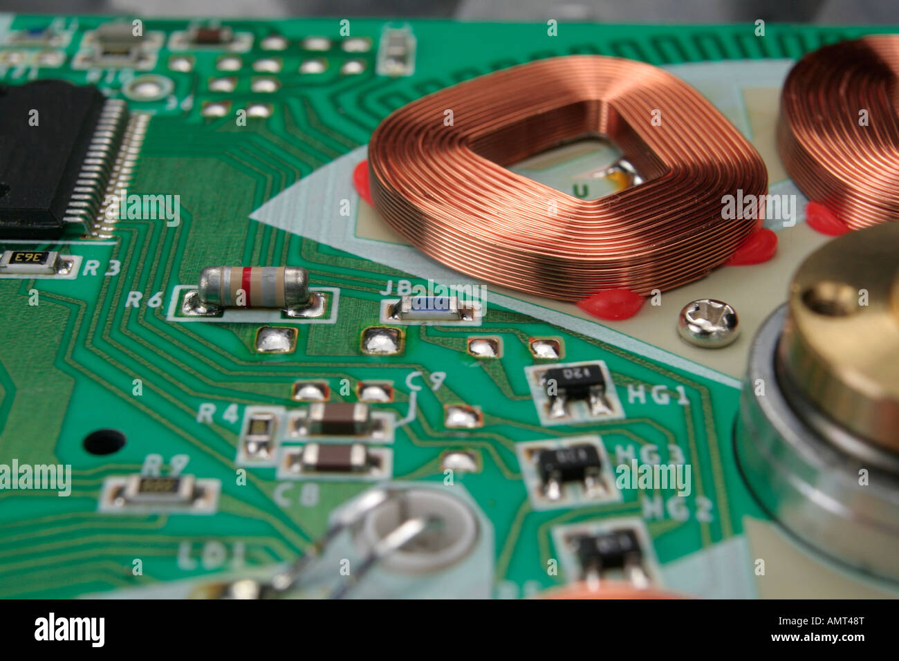Circuito motorino della scheda Bobine di azionamento e la circuiteria Foto Stock