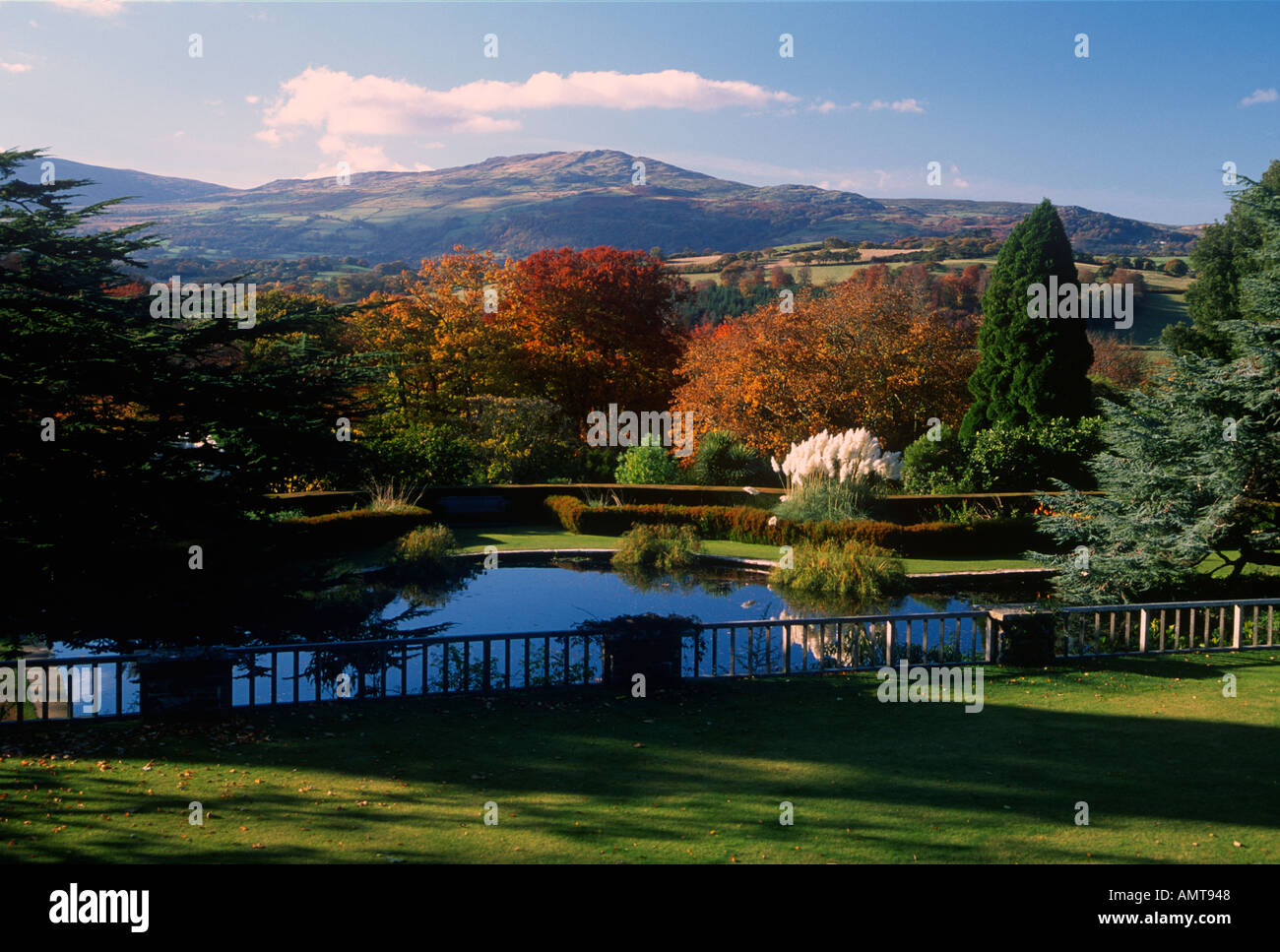 Giardini di Bodnant Bodnant Conwy North West Wales Foto Stock