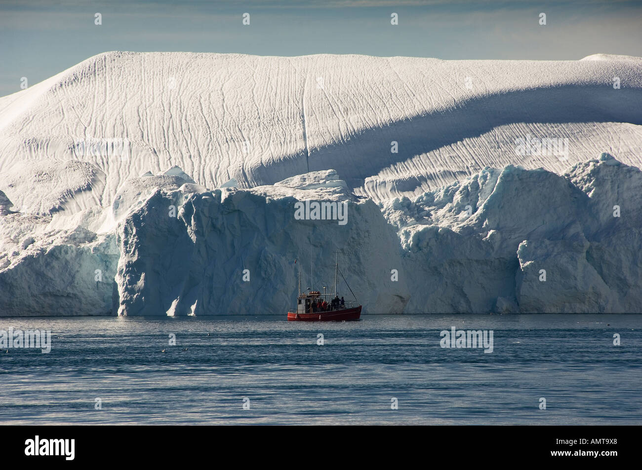 Iceberg nella baia di Disko Ilulissat Jakobshavn Groenlandia Danimarca Foto Stock