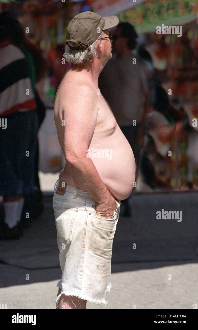 Uomo obeso ciccione Foto stock - Alamy