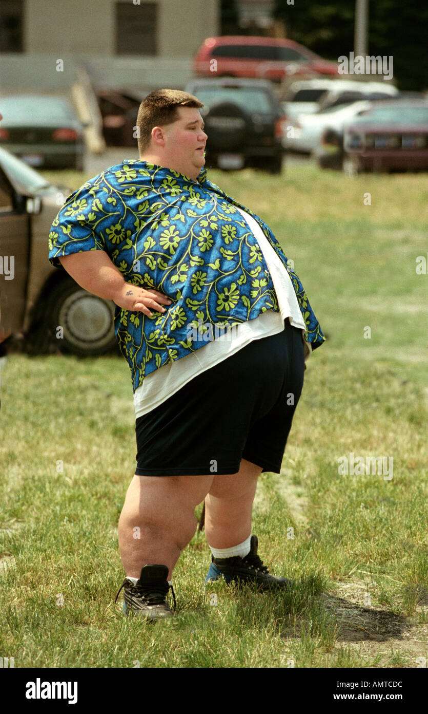 Uomo obeso ciccione Foto stock - Alamy