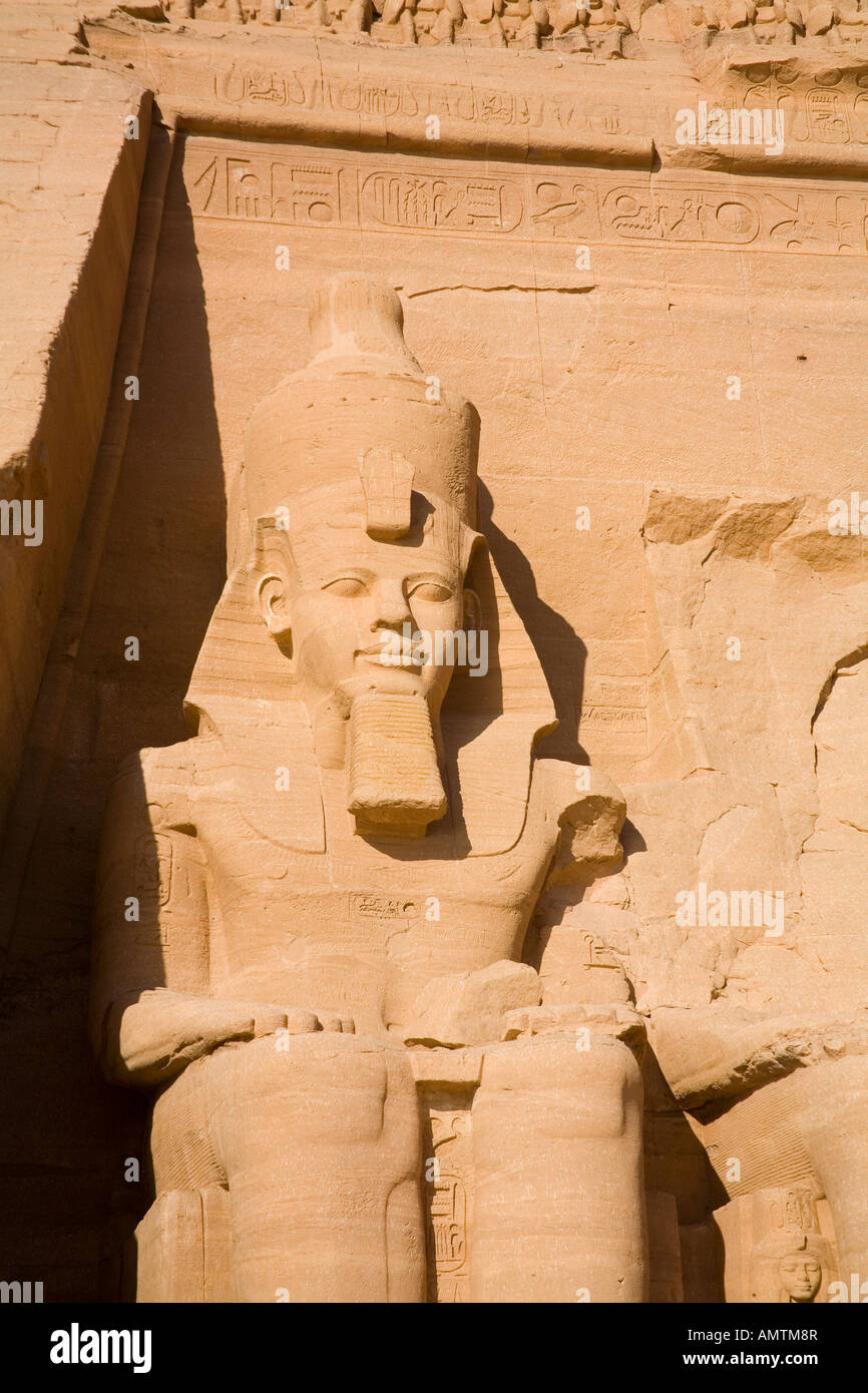 Il sito archeologico del Tempio di Abu Simbel Foto Stock