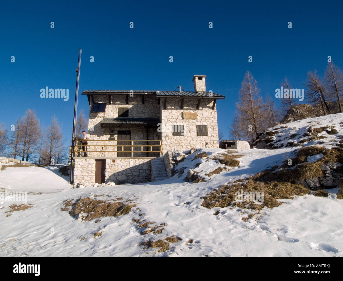 Rifugio nelle Alpi Giulie Sart rifugio di montagna Italia Foto Stock