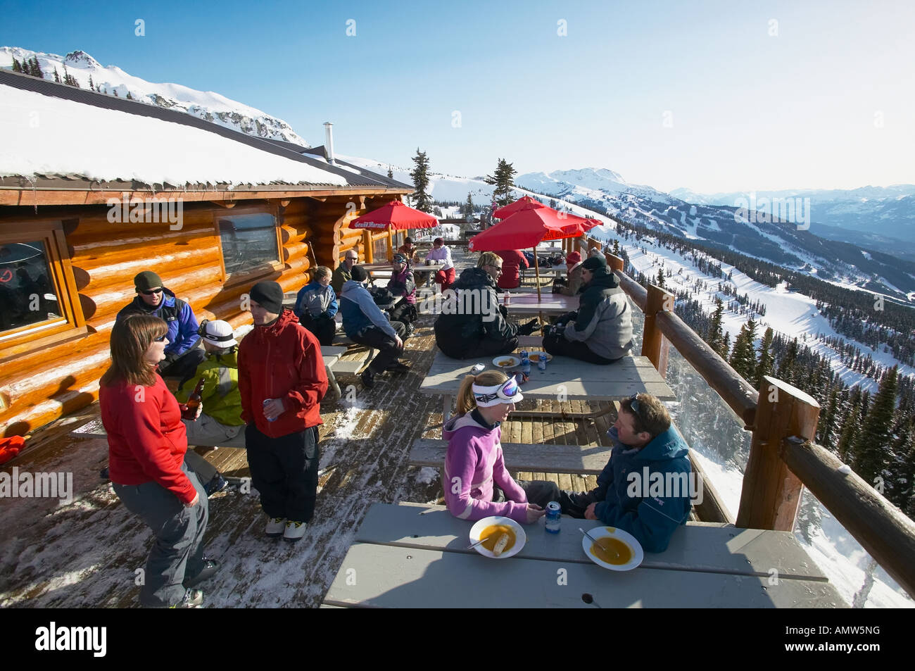 Capanna di cristallo sul monte Blackcomb Whistler della Columbia britannica in Canada Foto Stock