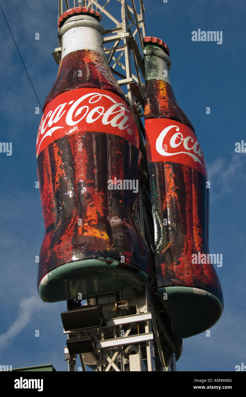 Il Fenway Park, bottiglie di coke Foto Stock