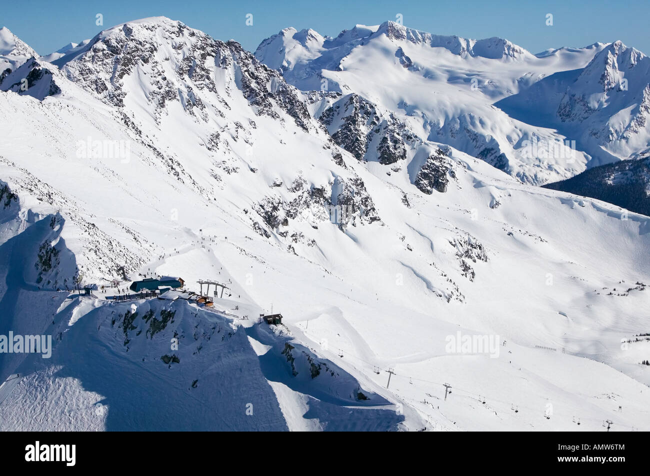 Settimo cielo sollevare horstman Baita Monte Blackcomb della Columbia britannica in Canada Foto Stock