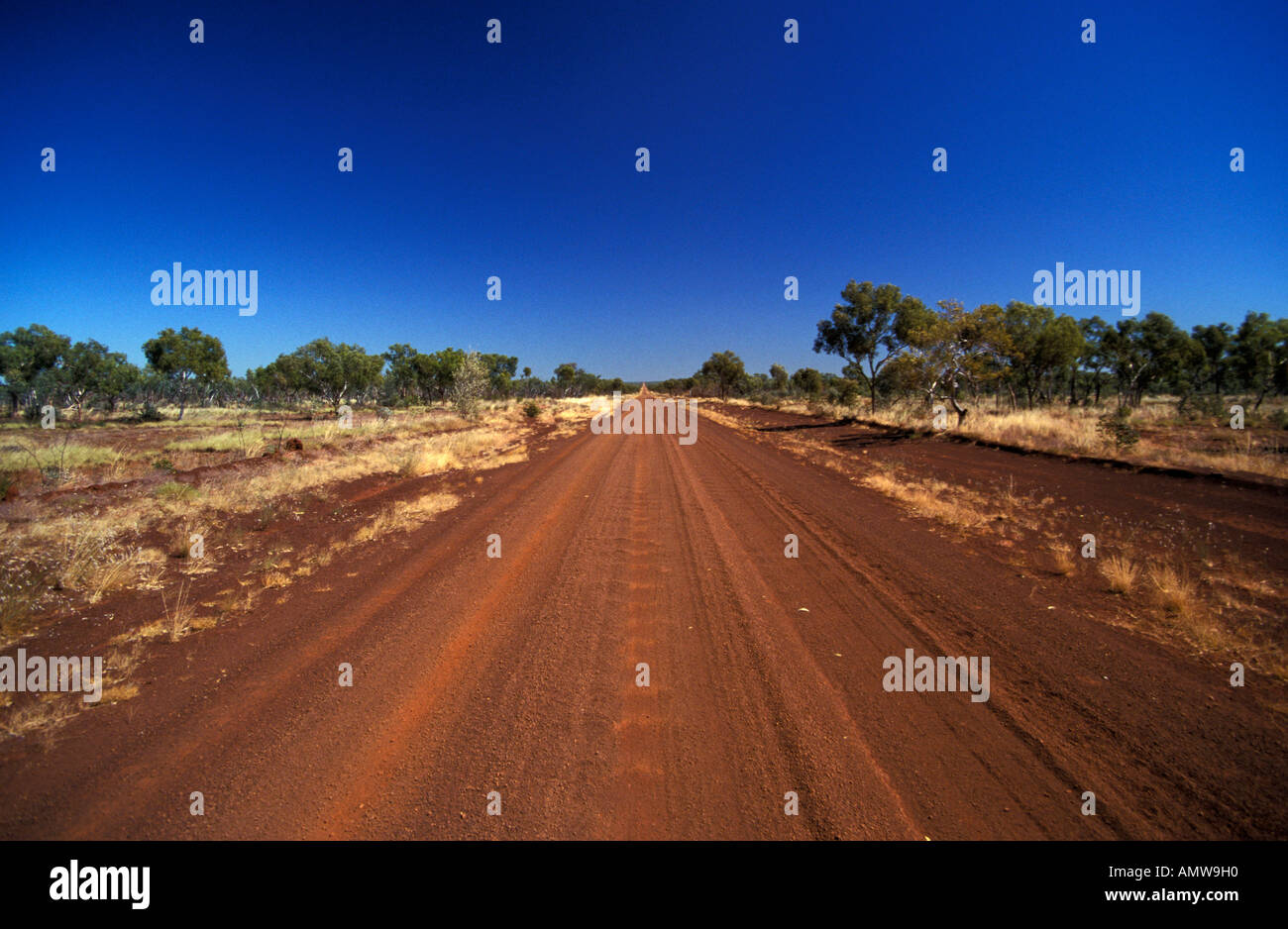 Via nell'outback, Australia occidentale Foto Stock