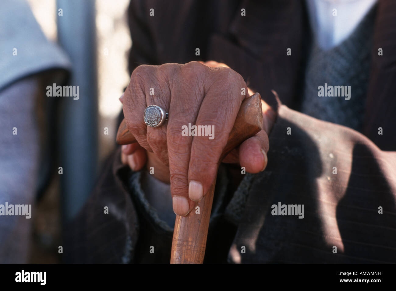 Signet anello di un uomo nativo, Iran Foto Stock