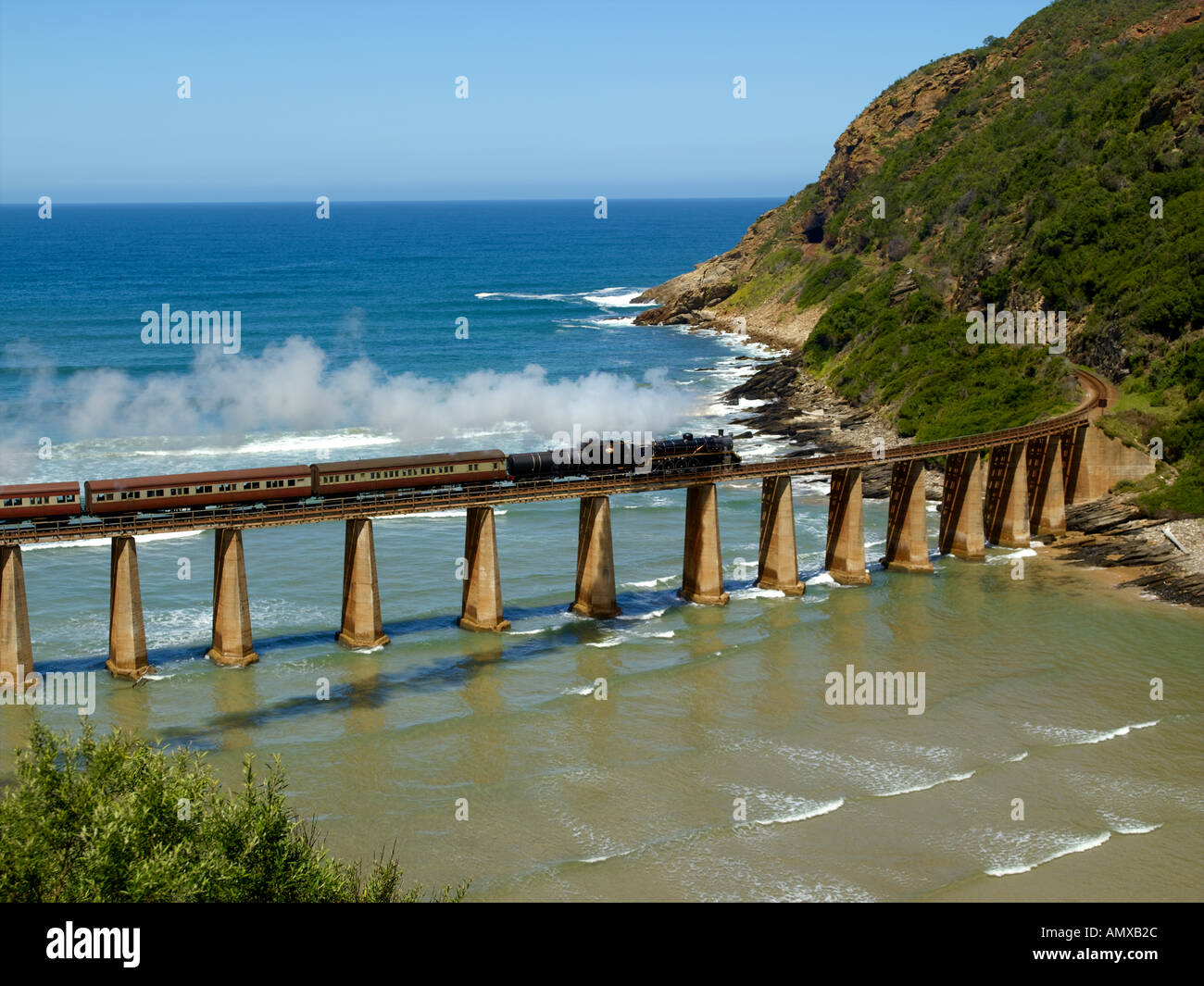 Garden Route, deserto, treno a vapore Foto Stock