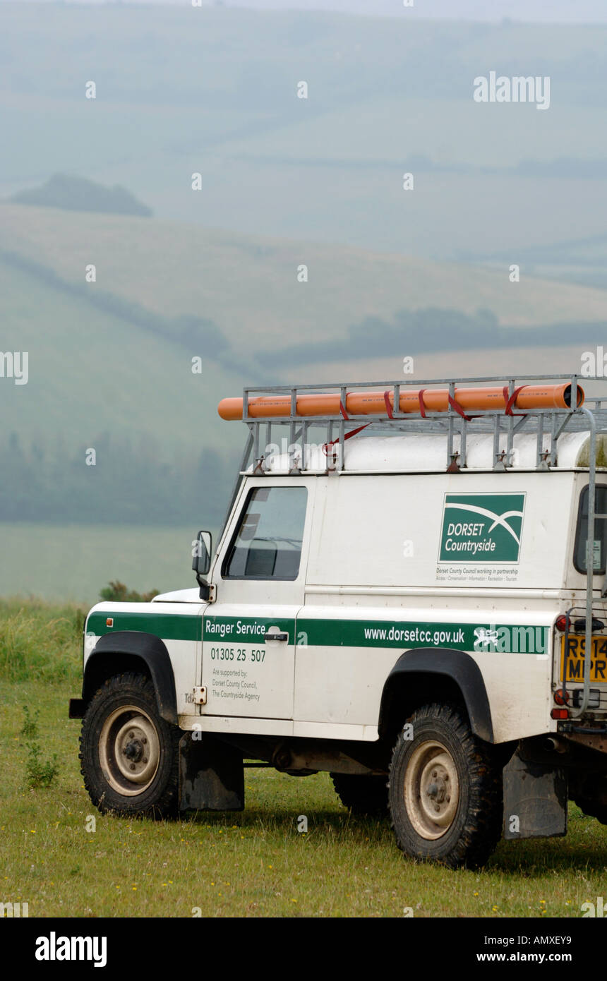 Campagna Ranger Land Rover, Dorset, Regno Unito Regno Unito Foto Stock