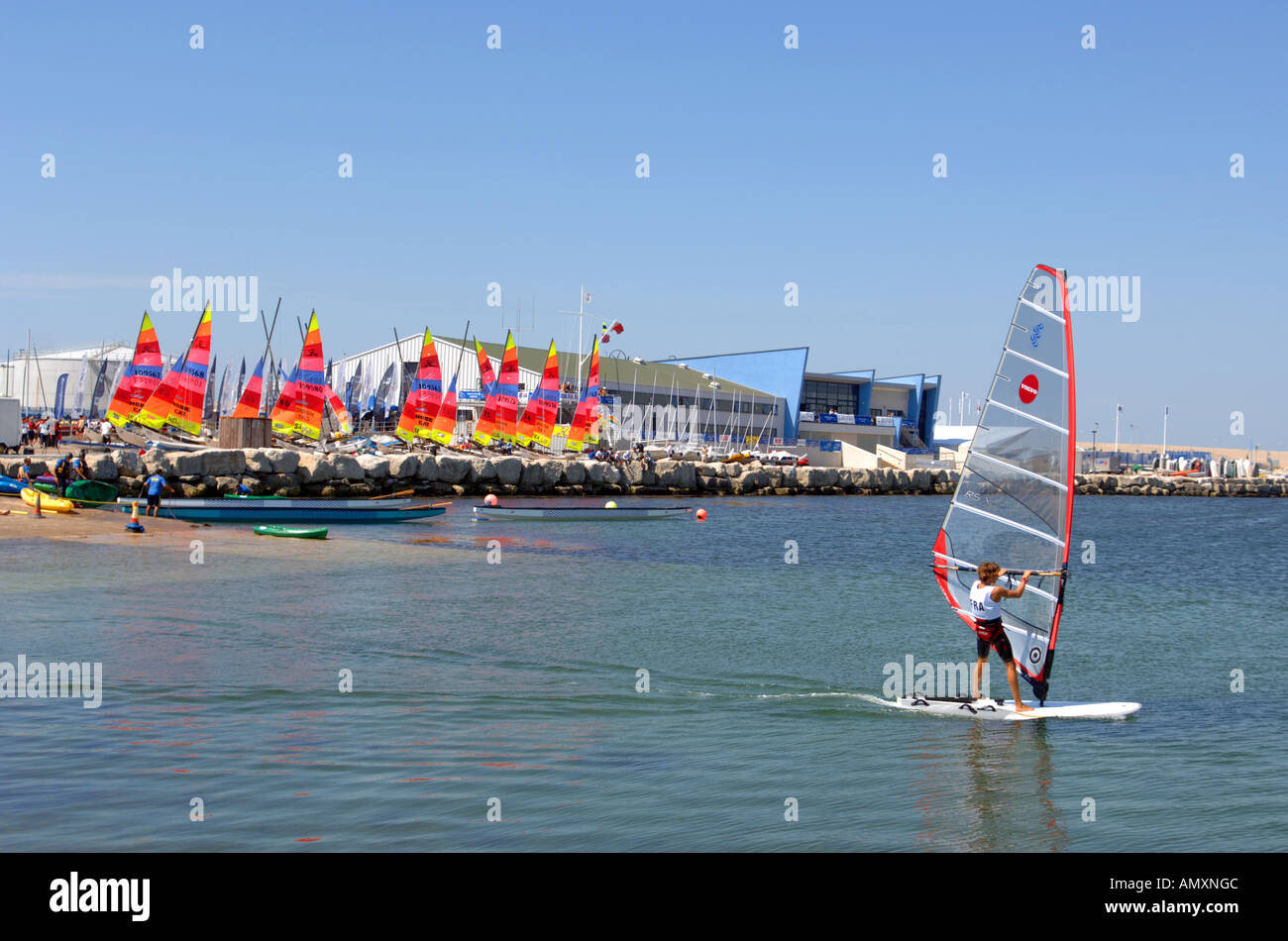Portland Academy di vela, Weymouth e Portland Academy di vela, Portland Dorset Regno Unito Gran Bretagna, posizione per 2012 Vela olimpica Foto Stock