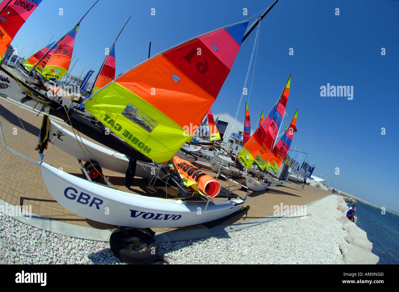 Portland Academy di vela, Weymouth e Portland Academy di vela, Portland Dorset Regno Unito Gran Bretagna, posizione per 2012 Vela olimpica Foto Stock